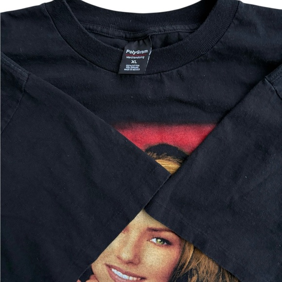 Vintage 1998 Shania Twain Portrait Tee XL Polygram Single Stitch Sleeve - Picture 3 of 7